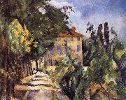 Paul Cezanne red roof houses oil painting reproduction